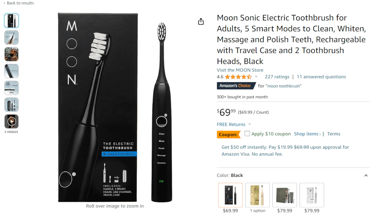 home and beauty electric toothbrush