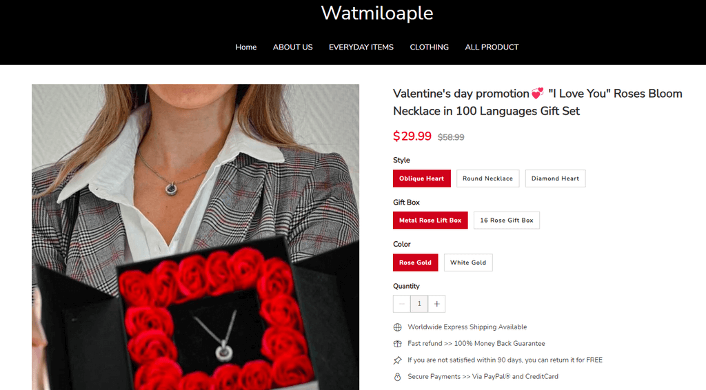 Romantic Necklace With Gift Set Seller