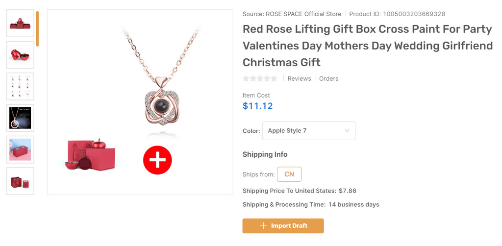 Romantic Necklace With Gift Set