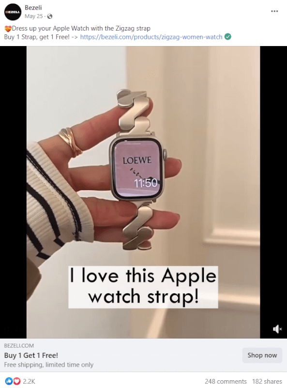 Wavy Apple Watch Strap FB