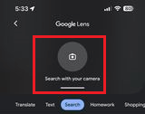 google lens search with your camera