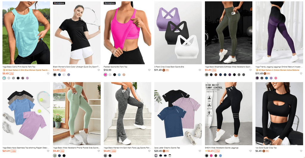 Shein Athleisure Cyber Monday & Black Friday Dropshipping