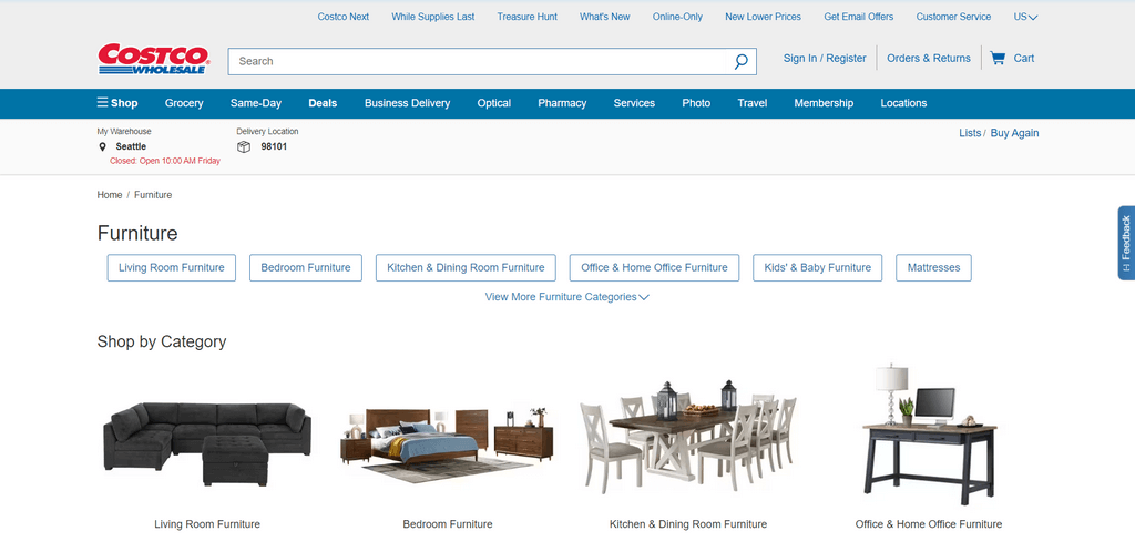 Costco furniture dropshipping suppliers
