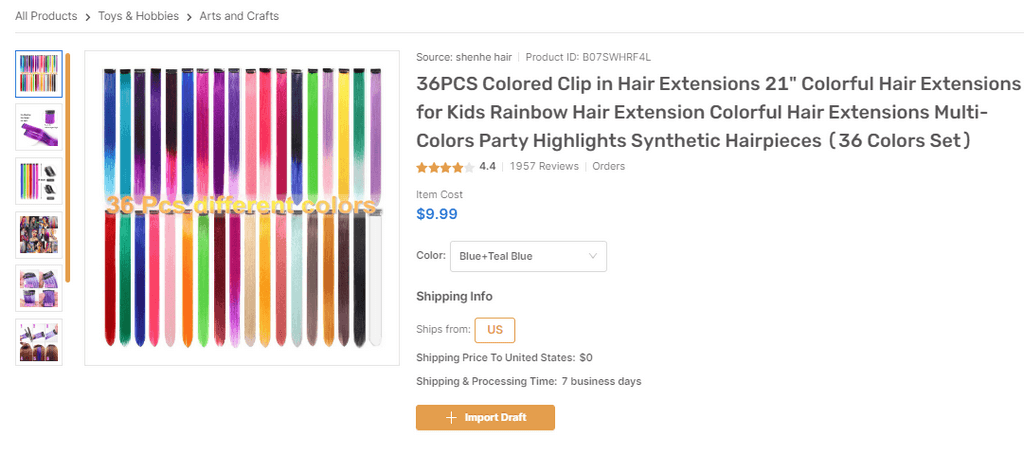 Colorful Hair Extensions for Kids
