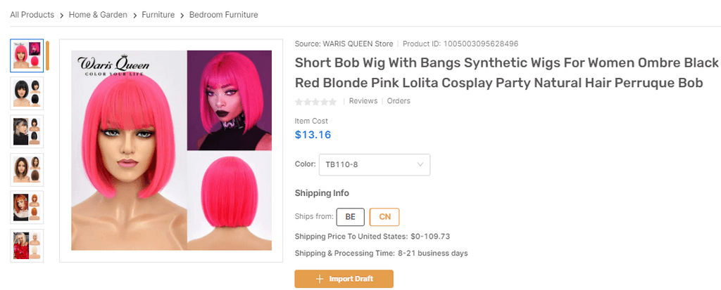 Short Bob Hair Wigs Multicolored Costume