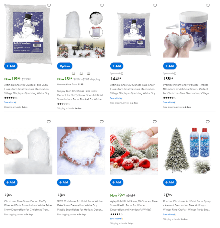 Artificial Snow dropshipping christmas products