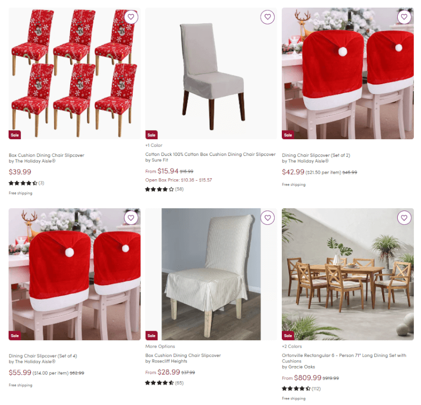 Christmas Dining Room Chair Covers Wayfair