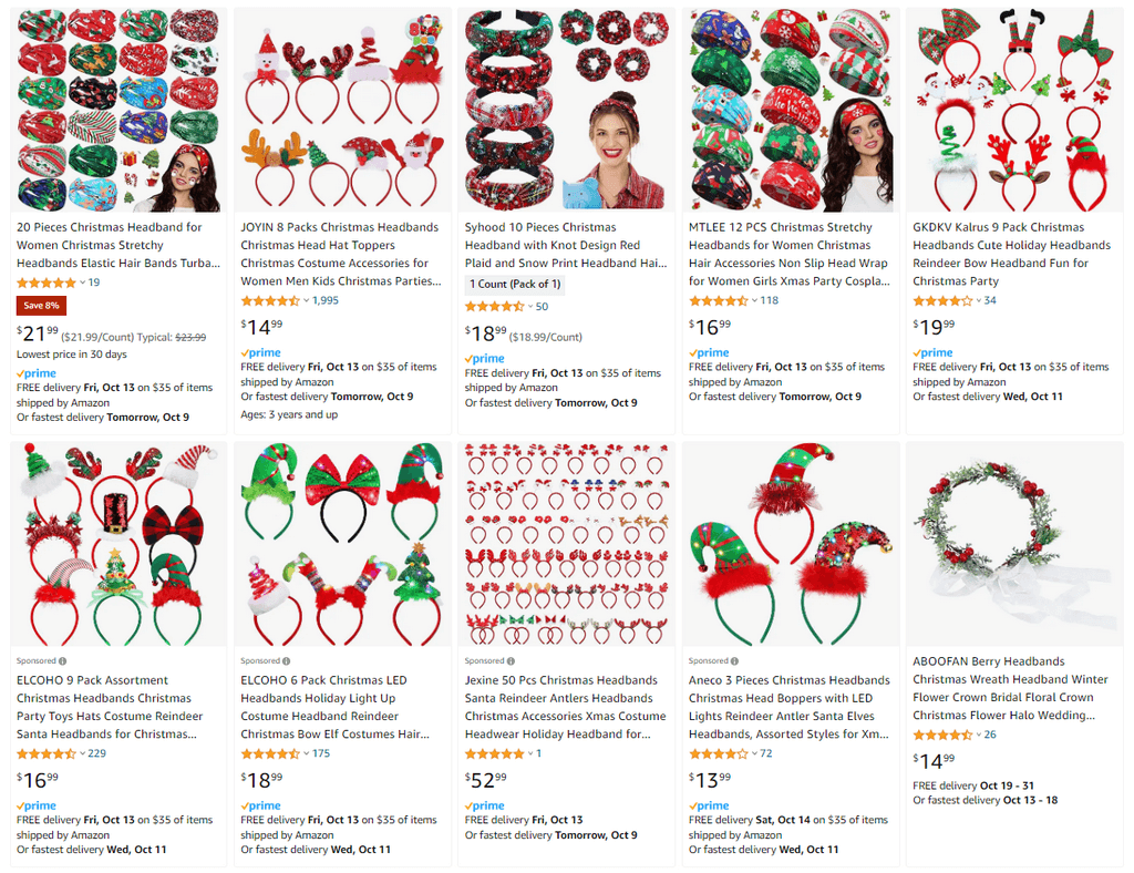 Christmas Themed Headband Amazon