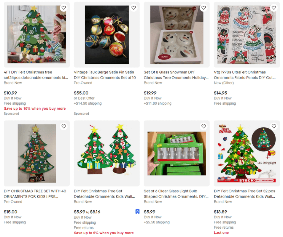 DIY Christmas Ornaments Set eBay Christmas Dropshipping Products
