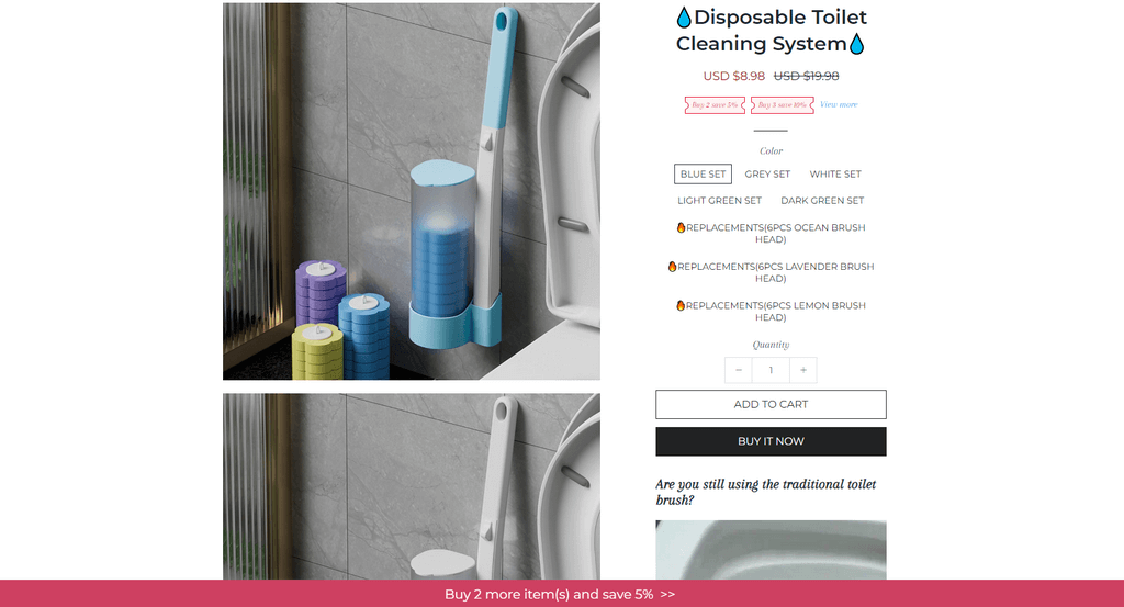 Wall-Mounted Toilet Cleaning System seller website