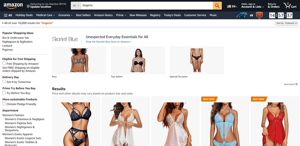 Amazon dropshipping lingerie