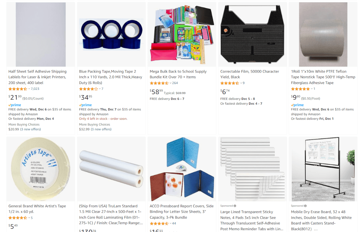 Office Supplies Amazon best-selling niches