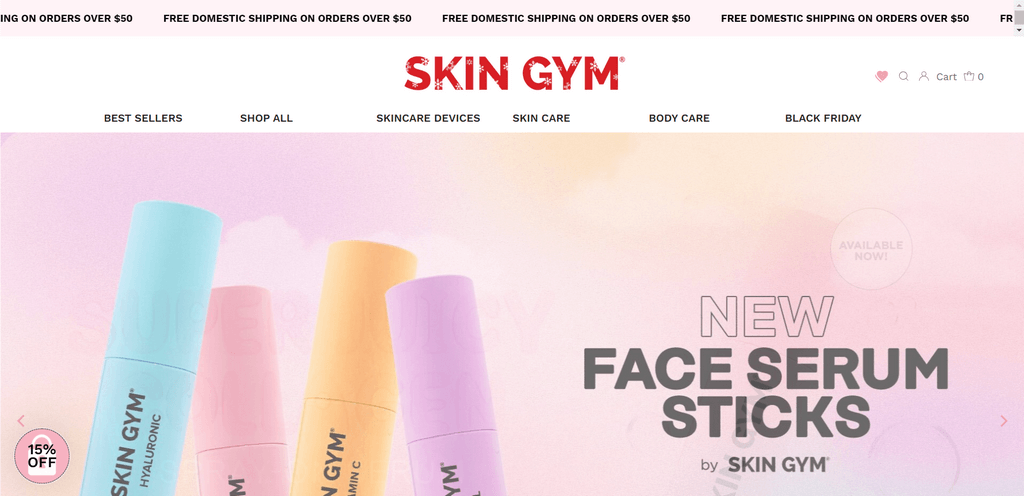 Skin Gym website