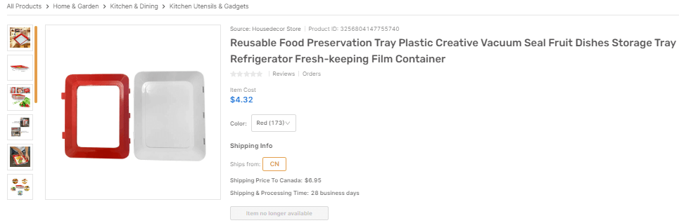 Reusable Food Preserving Tray top Shopify dropshipping products