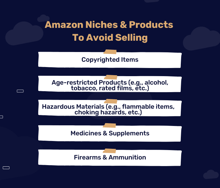Amazon Niches and Products to Avoid Selling