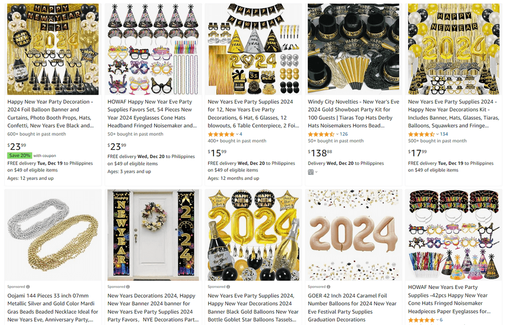 New Year's Eve Decorations Dropship Party Supplies