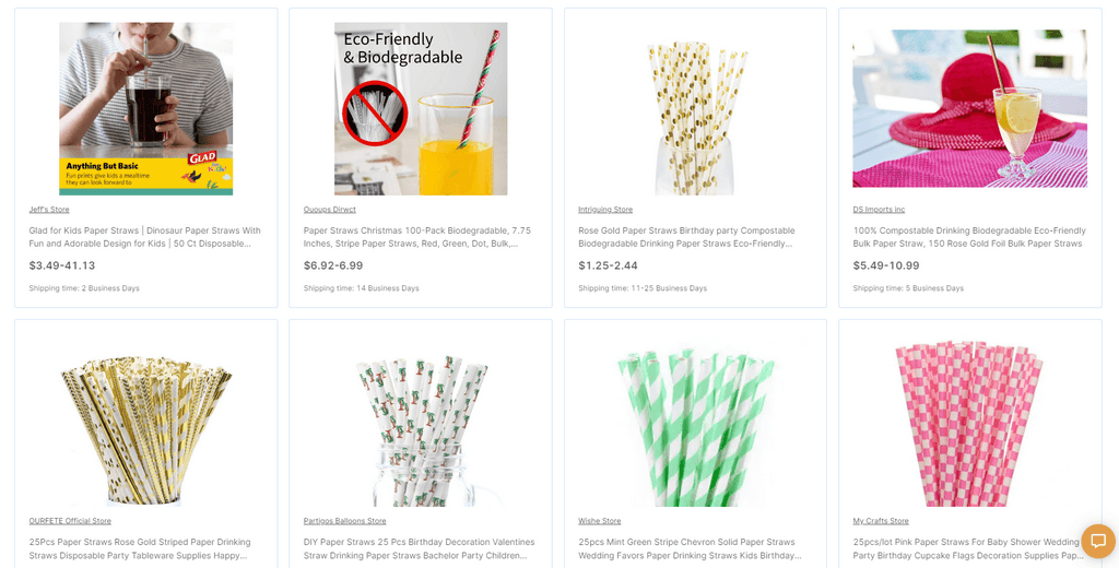 Biodegradable Straws Dropship Party Supplies