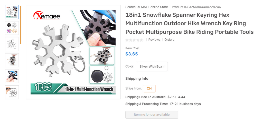 MultiTool 18-in-1 Stainless Steel Snowflake eBay dropshipping products