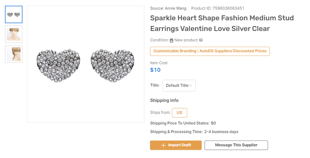 earrings for valentine’s day dropshipping