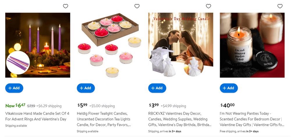 candles for valentine’s day dropshipping