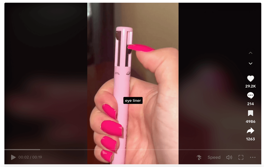 products to dropship 4 in 1 eyebrow pencil tiktok ad