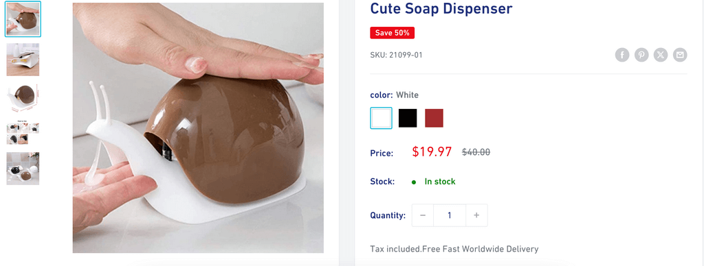 Products To Dropship March Snail Soap Container Seller's Website
