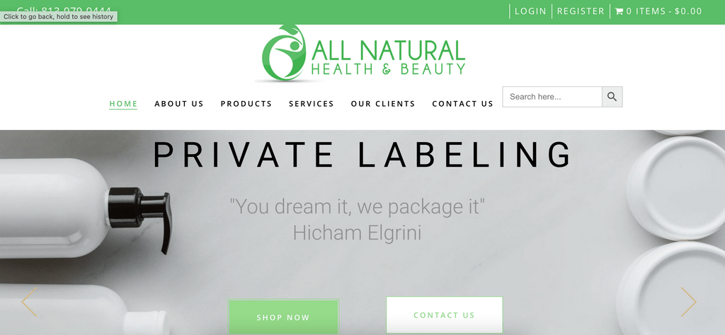 All Natural private label dropshipping skincare supplier