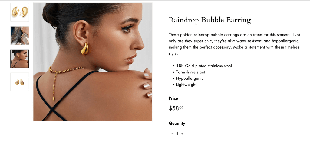 Seller website earrings