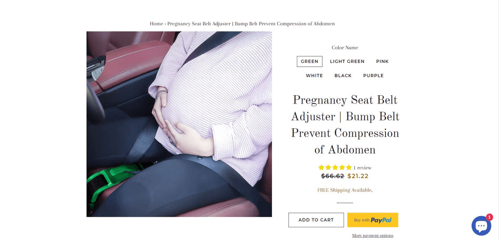 Seller Website Pregnancy Seatbelt