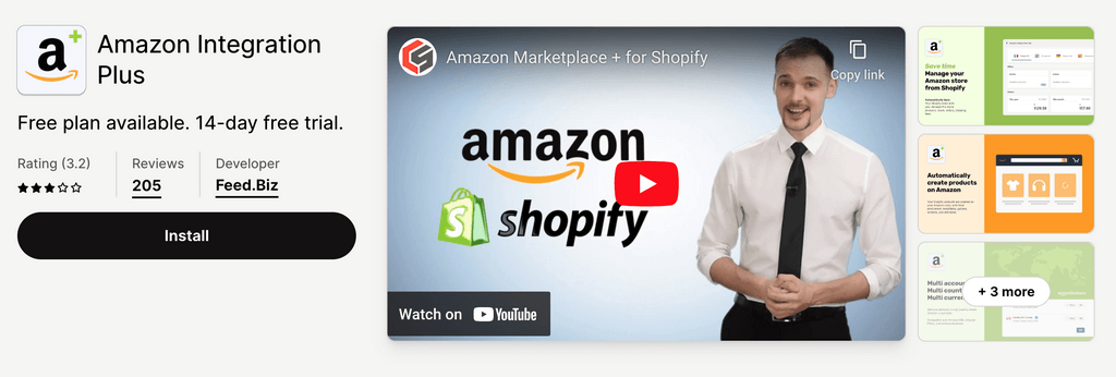 Shopify's integration with Amazon feature