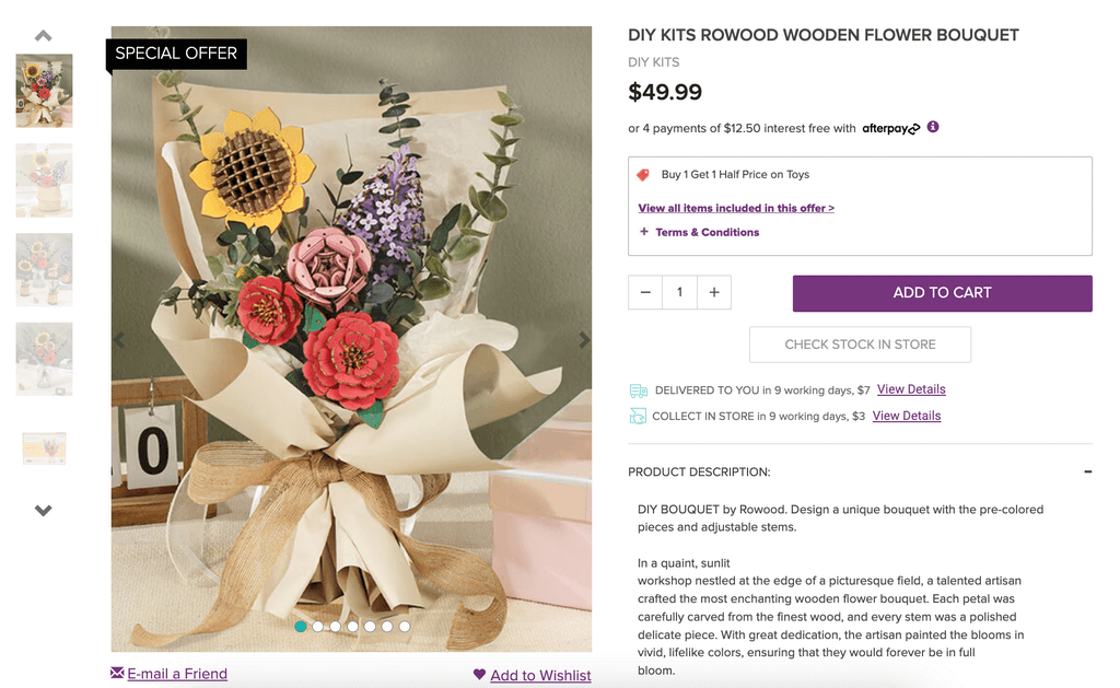 DIY Wooden Flower Bouquet sellers website