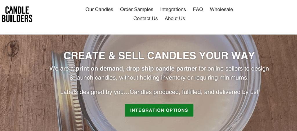 Candle Builders print on demand candles supplier