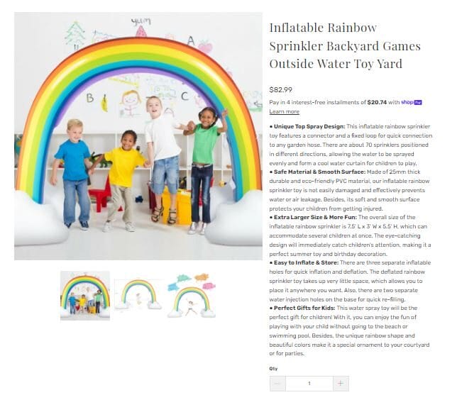 Inflatable Rainbow Seller