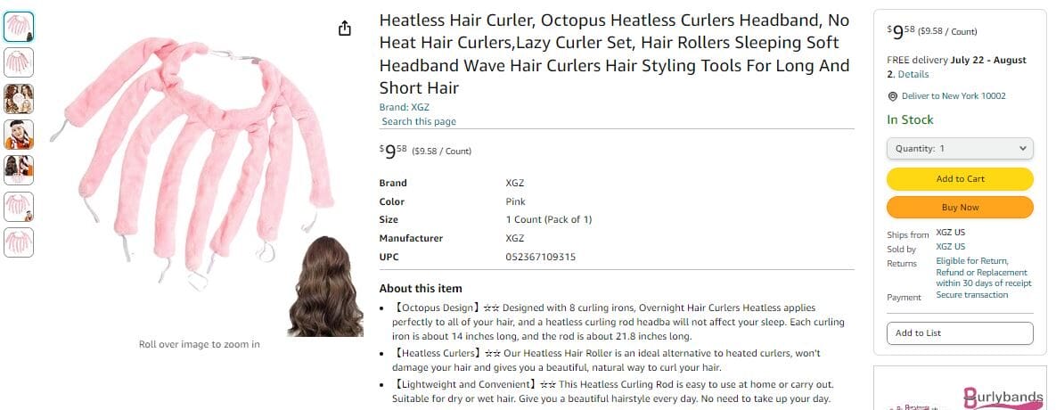 Curling Headband Amazon best items to dropship